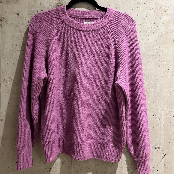 Frank and Oak Seawool Crewneck Sweater in Mulberry - Medium - Picture 5 of 6